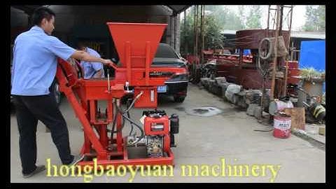 HBY2-15 diesel engine interlocking clay/soil brick machine