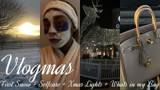 VLOGMAS: FIRST SNOW + WHAT’S IN MY BAG + XMAS LIGHTS + NIGHT TIME SKINCARE/PAMPER & MORE by ZAFIRAH OFFICIAL 85 views 5 months ago 8 minutes, 26 seconds