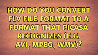 How do you convert FLV file format to a format that Picasa recognizes (e.g. AVI, MPEG, WMV)