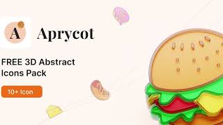 Aprycot 3D | Best Free food 3D Icon Pack | Iqonic Design screenshot 2