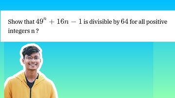 Show that 49^n+16n-1 is divisible by 64 for all positive integers n || Mathematical Induction P2