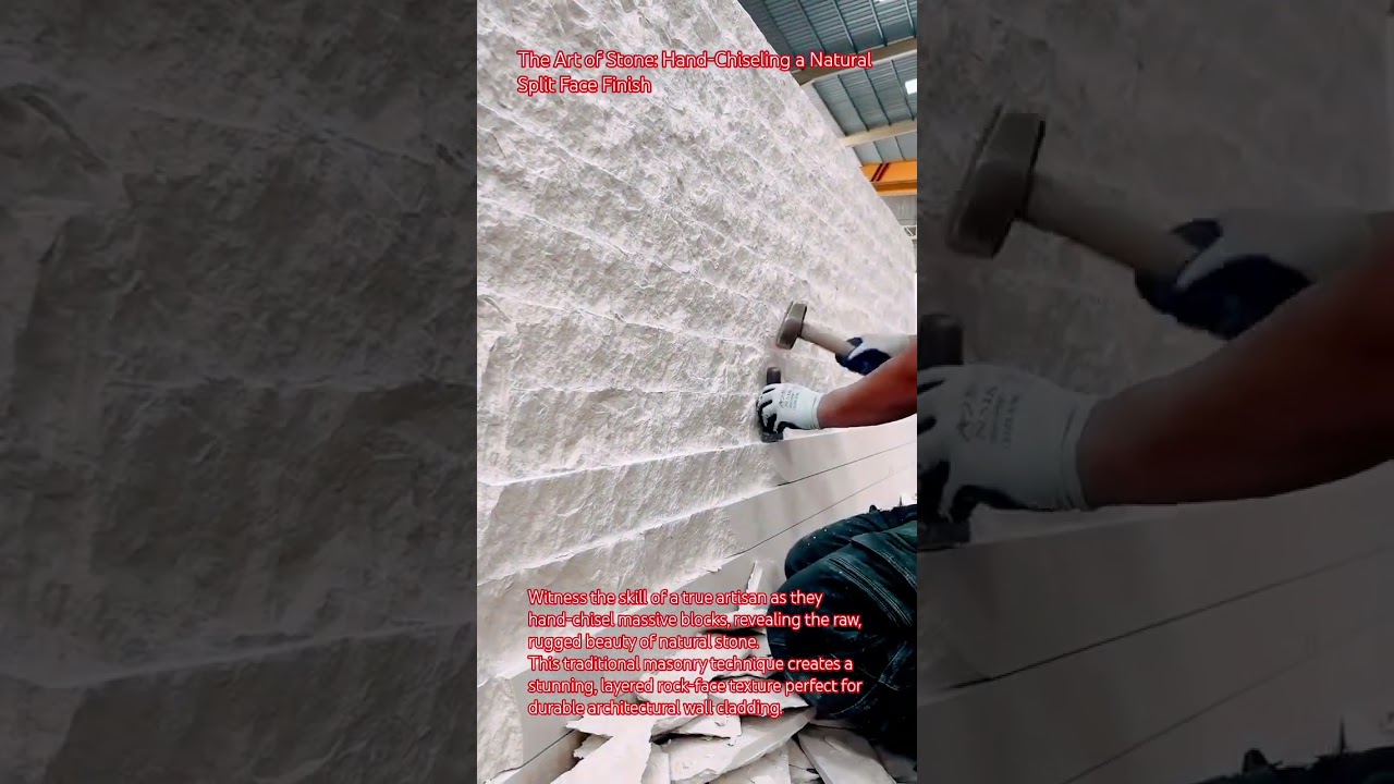 The Art of Stone: Hand-Chiseling a Natural Split Face Finish