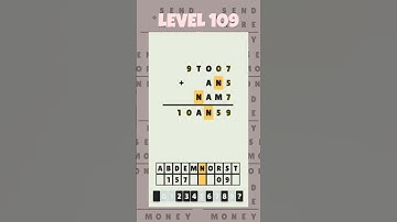 Level 109 - Cryptarithm: android game math  #cryptarithm #mathematics #matematika #maths