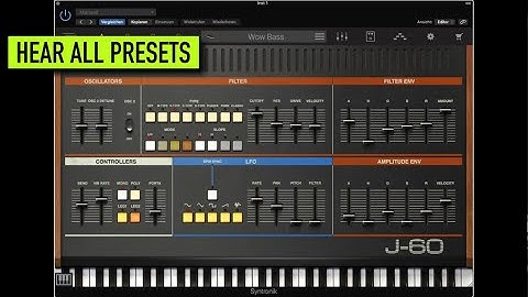 IK Multimedia - SYNTRONIK Instruments J-60 Playthrough all Presets ROLAND JUNO 60