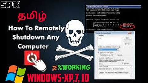How to Remotely Shutdown any Computer with CMD(2019) | Tamil | PRANESH KUMAR | SPK |