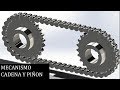 Mecanismo cadena y piñón | Diseño | SolidWorks