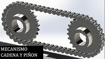 Mecanismo cadena y piñón | Diseño | SolidWorks
