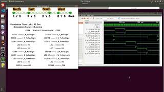 Four Traffic Light Junction Simulation using 20 LED Pre-Synthesis FPGA Simulator