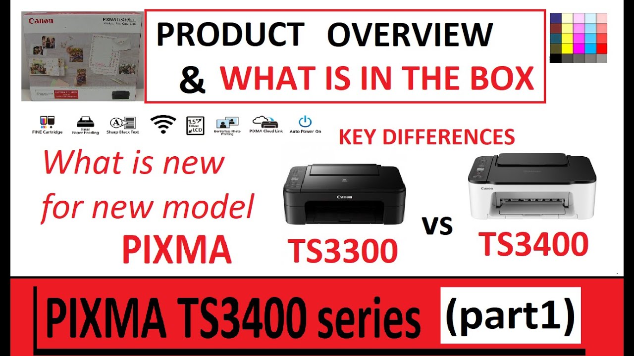 PIXMA TS3470 TS3450 TS3440 TS3420 Product Review with Unboxing (part1)  What's new vs TS3300 series 