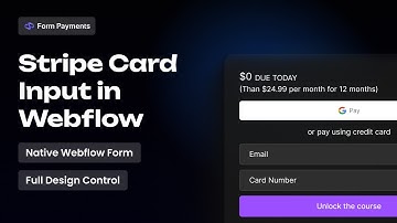 Add Stripe Card Input Webflow Forms || App Demo