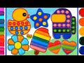 POP it Among Us | Foam slime Painting and Coloring for Kids, Toddlers | Rainbow ice cream