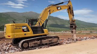 Caterpillar 336 Excavator Working With Caterpillar H160E Hydraulic Breaker - Diastasi Ateve