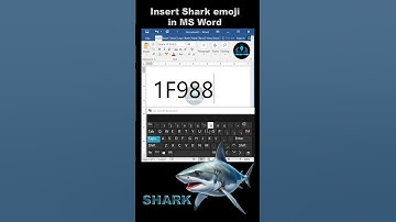 Insert a shark emoji in Ms word || 🦈||  #shortsfeed #computer #emoji