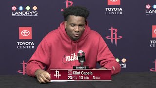 Press Conference By Clint Capela Vs Grizzlies