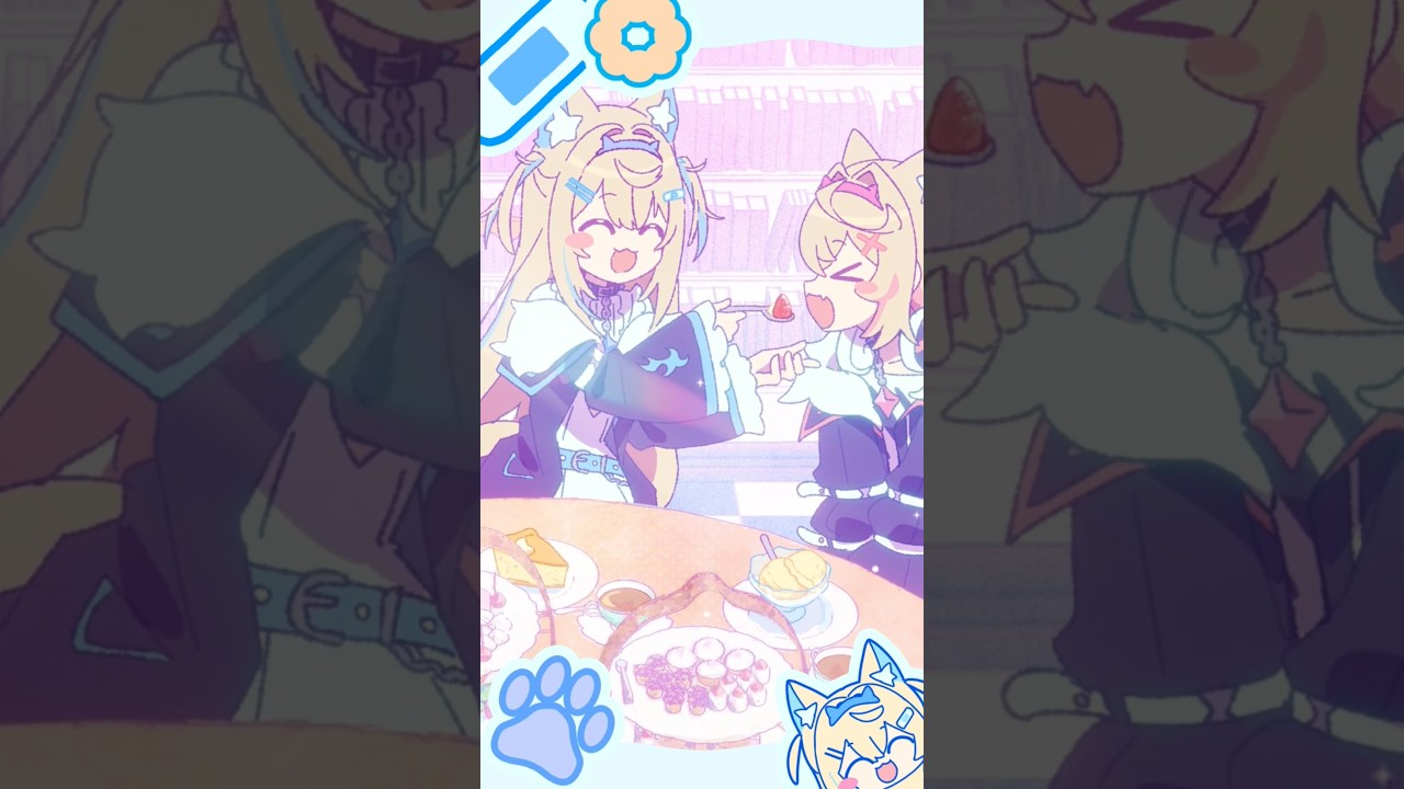 【ANIME】your older sister Fuwawa is here to protect you!! 🐾🩵 #FUWAMOCO #ホロライブ #anime #shorts