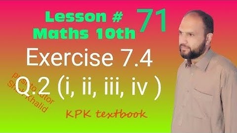 Exercise 7.4, Q2, Class 10 Maths, Unit 7 Trigonometry, Pushto Tutor, All kp boards