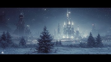 Snowfall at the Edge of the Future — Calm Blade Runner Winter Ambience for Sleep & Focus