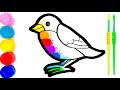 Bolalar uchun qush chizish|Bird drawing for kids|Рисование птицы для детей