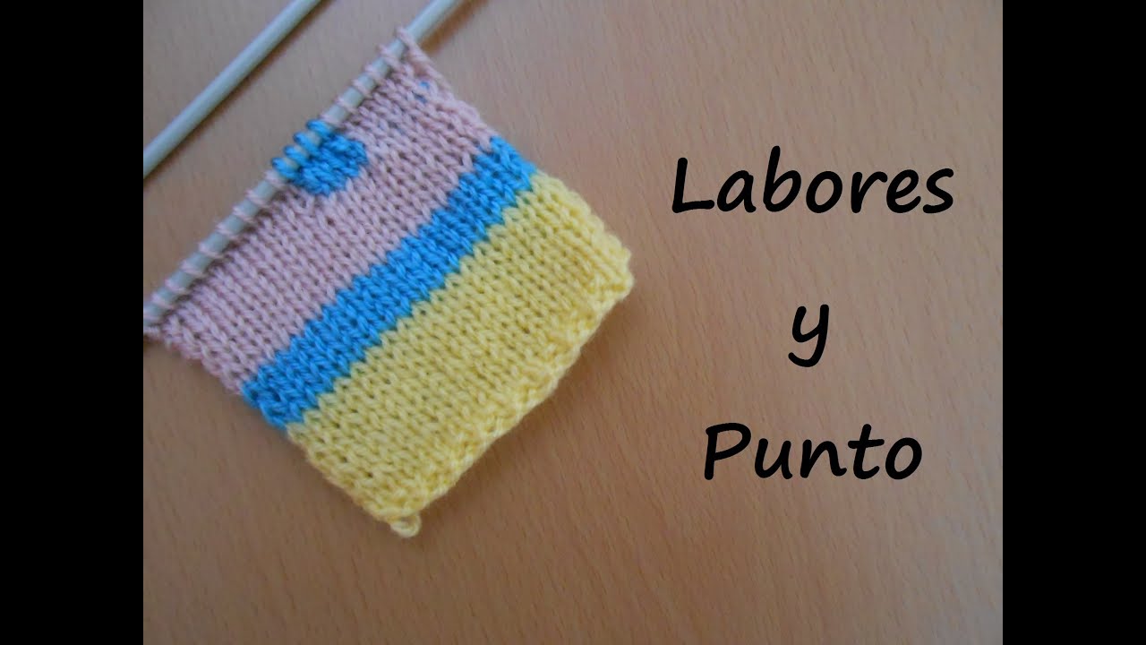 Como cambiar el color de la lana en dos agujas