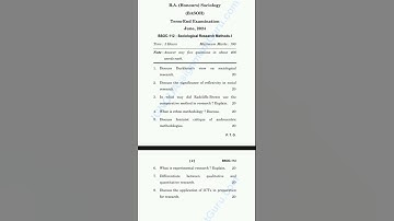 BSOC 112| Question paper| June 2024|# ignou # bsoc 112# ignou exam #shorts