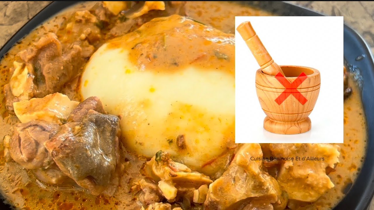 Foufou igname sans mortier || Igname pilée au mixeur, rapide et efficace 😋