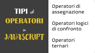 Operatori in JavaScript #12 - Macraris