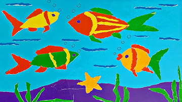 Tranh xé dán Những Chú Cá Đáng Yêu