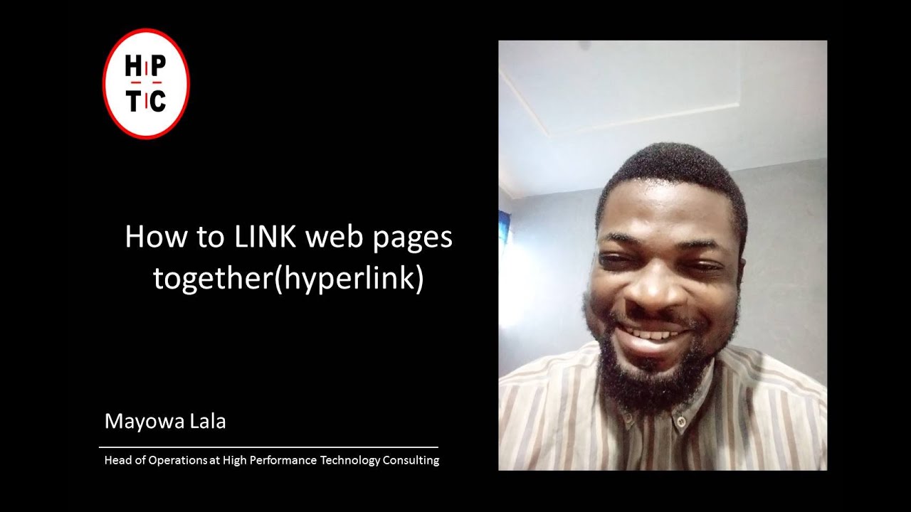 How to link web pages together - YouTube