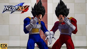 KOF XV | Robert 💥 Robert (mirror match) | Vegeta (Dragonball) mod | CPU vs CPU AI vs AI