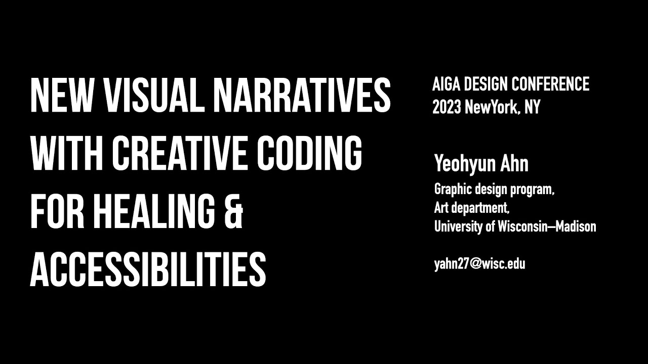 AIGA DESIGN Conference 23, New Visual Narratives with Creative Coding ...