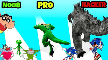 NOOB vs PRO vs HACKER | In Kaiju Run | With Oggy And Jack vs Sonic And Sonic exe