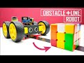 How To Make A DIY Obstacle Avoidance Line Follower Robot At Home