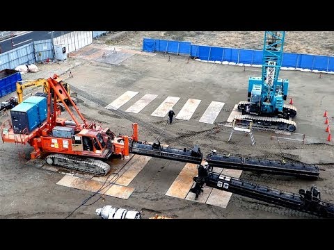 4 16up ﾊﾟｲﾙﾄﾞﾗｲﾊﾞ 3点式杭打機 のﾘｰﾀﾞ組み立て作業 日本車輌製造 Dh658 135m Youtube