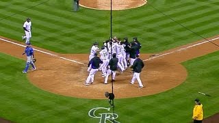 CHC@COL: Raburn doubles, scores on error to win game