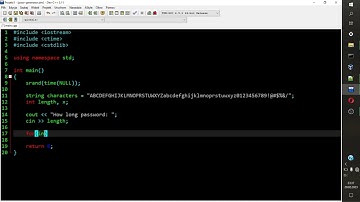 C++ password generator