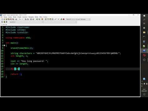 C++ password generator