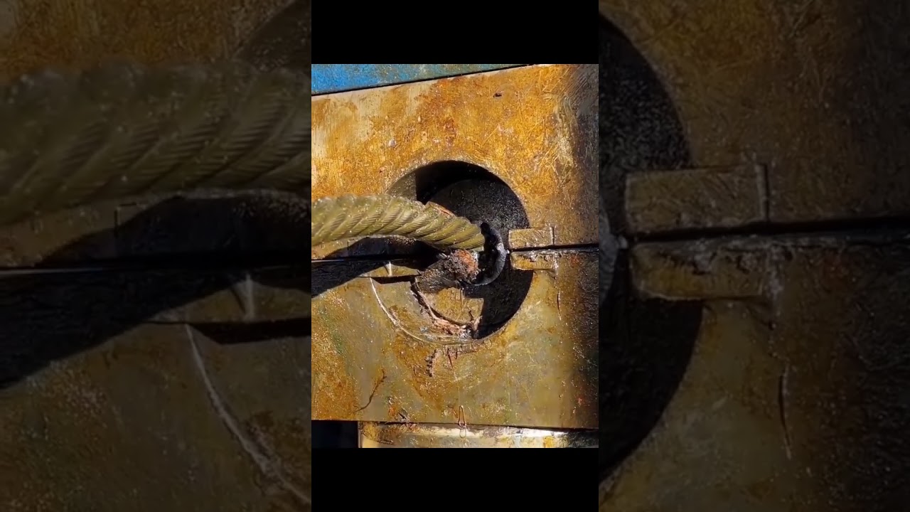 The process of crane wire cables. Good Tools And Machinery Make Work Easy. 