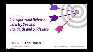 Aerospace and Defense Industry Specific Standards and Guidelines - Session - 1 #Aerospace #Defence