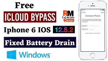 Free | Windows | Iphone 6 IOS 12.5.2 Untethered Icloud Bypass | Fix Restart | Fix Battery Drain