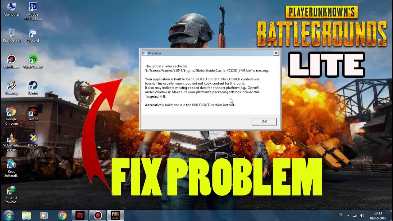 PUBG LITE PC FIX PROBLEM, THE GLOBAL SHADER CAHCE FILE !!!! - 