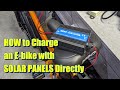How to charge an E-BIKE with solar panels Directly, Solar MPPT charger for E-bike KBO or Himiway 48v
