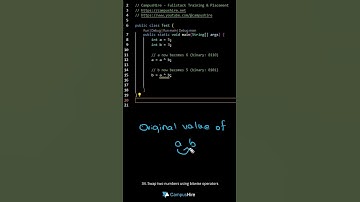 Java IQ #34 - Swap two numbers without using temp variable #javaplacementcourse