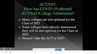 College Admissions Testing - ACT and SAT