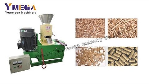 SKJ-350 400-500kg/h Biomass wood pellet machine working video