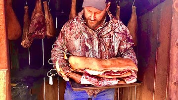 Wild hog bacon makin’!  *( SUGAR CURE VS SALT CURE!!