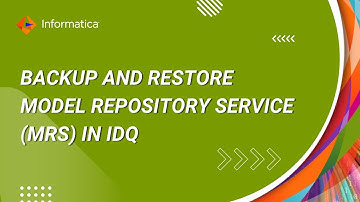 How to Backup and Restore Model Repository Service (MRS) in IDQ