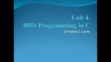 8051 Programming in C  Part 1