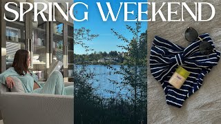 SPRING WEEKEND IN MY LIFE | wholesome lake days, reading, self-care & more