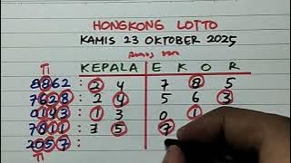PREDIKSI HK LOTTO HARI INI 23 OKTOBER 2025 | BOCORAN HONGKONG MALAM INI | RUMUS KEPALA EKOR JITU
