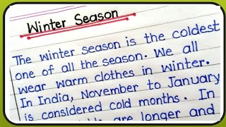 Essay On Winter Season In English ll Winter Season Essay ll